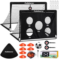Soccer Goal, 2 Pack of 4x3ft Soccer Goals Set for Backyard, Portable Pop-Up S...