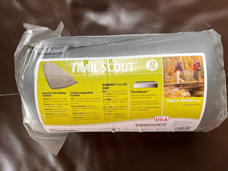 Thermarest Trail Scout Reg. 20"x72" Camping Backpacking Sleeping Pad 22oz 3.4R