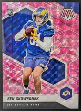 2021 Panini Mosaic Ben Skowronek #399 Prizm Camo Pink Parallel RC Rams
