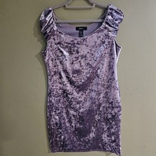 New Forever 21 Plus Size Women's OX XL Pink Crushed Velvet Mini Bodycon Dress