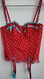 Vintage Red Polka Dot Corset Top | Y2K Lingerie | Ann Summers | Never Worn