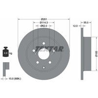 2X Textar 92162103 Bremsscheibe FüR Toyota Lexus RAV 4 RAV 4 VAN HS A3 A4 ANF10