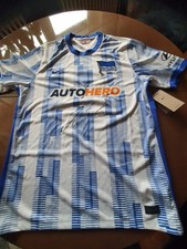 Hertha BSC Trikot  Größe  L  Rehmer und Original  Unterschrift  von Ihm