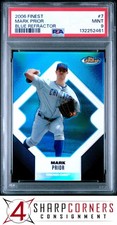 2006 FINEST BLUE REFRACTOR #7 MARK PRIOR CUBS #/299 POP 1 PSA 9