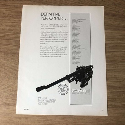 GRAM52 MAGAZINWERBUNG 11X8 SME SERIE V PRÄZISIONS TONABNEHMERARM