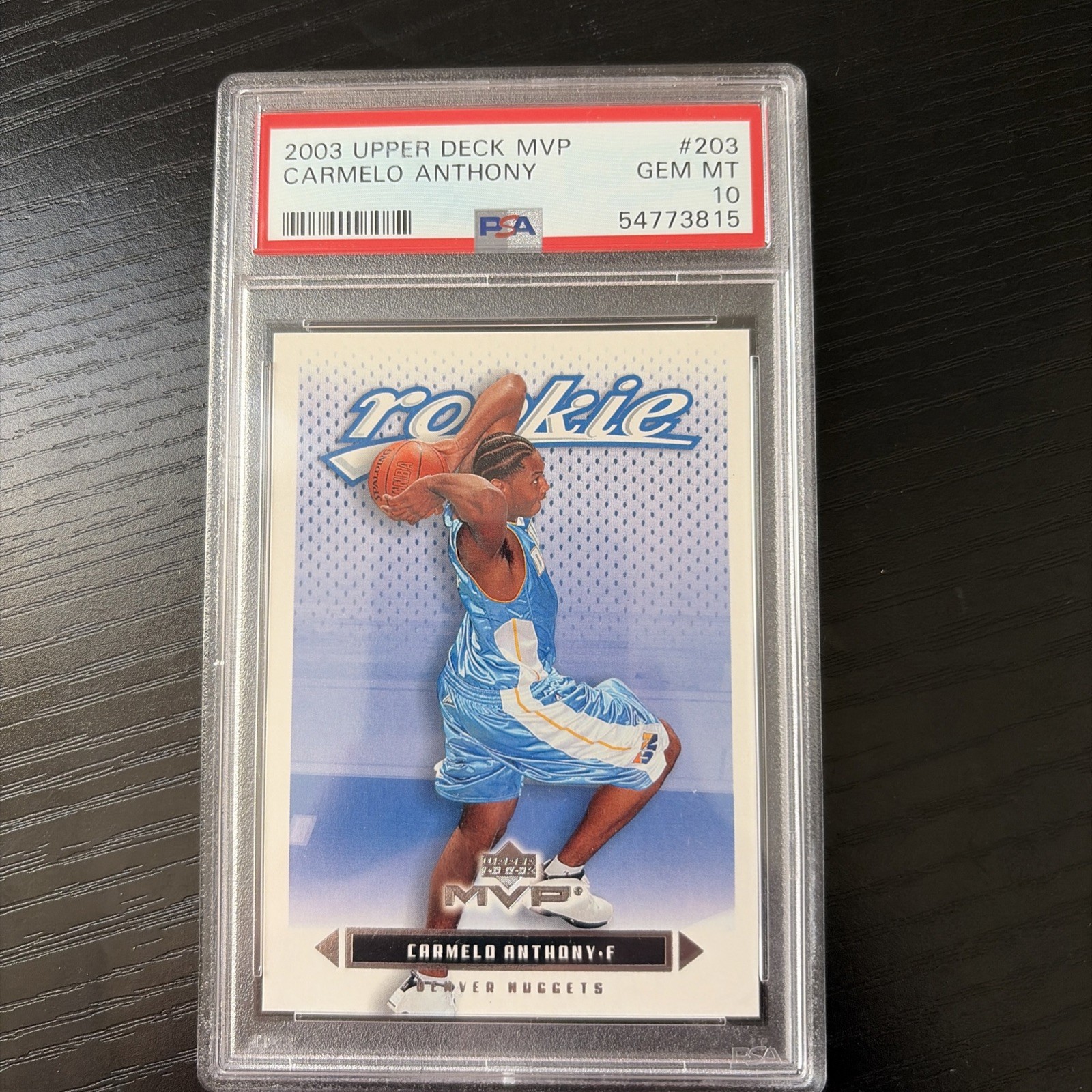 2003-04 Upper Deck MVP - Rookie #203 Carmelo Anthony (RC) PSA 10