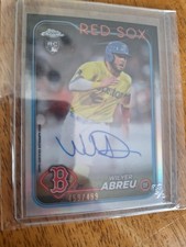 2024 Topps Chrome Wilyer Abreu Rc Rookie Auto Refractor /499 Red Sox