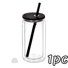 16OZ DIY Snowglobe Tumbler with Pre Drilled Hole Reusable Plastic Water Bottles 