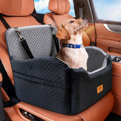 Memory Foam Dog Booster Seat under 35 Lbs, Medium Dog Car Seat, Comfortable Hi-D