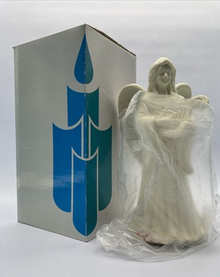 PartyLite Lyrical Angel P0461 Porcelain Taper Candle Holder Figurine W/Box VTG
