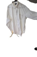 Lands' End No Iron Pinpoint Oxford White Dress Shirt Mens 17-35 Traditional Fit