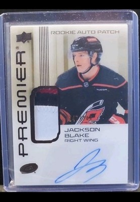 2024-25 Premier Auto Patch Rookie Jackson Blake Bronze RC RPA /249 Hurricanes