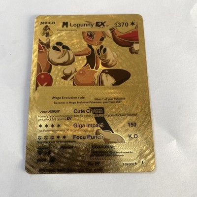 Mega  M Lopunny Ex Hp370 Gold Foil Dan Art Card Giga Impact 159/300   