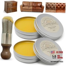 2 Pack Leather Furniture Salve  Brush Set, Maintain Leather  Wood, Helps