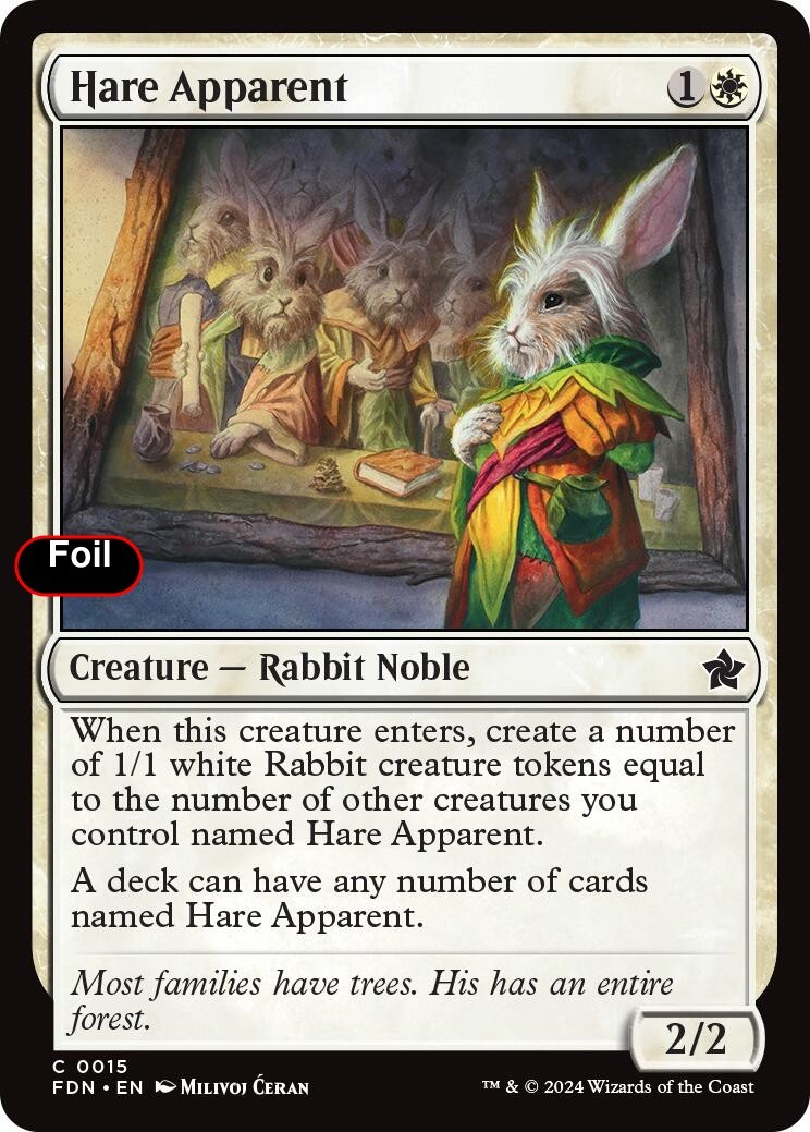 Foil Hare Apparent - 15 - NM - Foundations