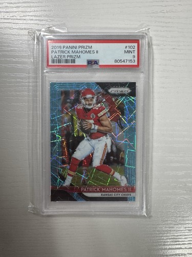 2018 PANINI PRIZM PATRICK MAHOMES II LAZER PRIZM #102 PSA 9