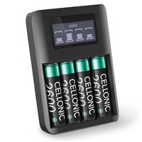 4X Aa Akkus + Usb BatterieladegeräT 4 Fach LadegeräT Aa Aaa Batterien Display