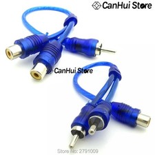 RCA Audio Splitter Cable 1 Male to 2 Female / 1 Female to 2 Male Adapter Wire
