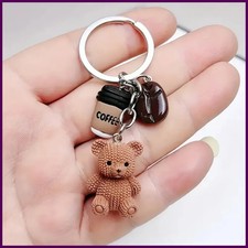 Cute Three Dimensional Little Bear Pendant Keychain Personality Bag Charm