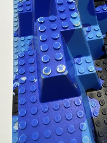 Lego 6024 Neptune Discovery Lab Blue 3D Raised Base Plate Under Water Set Of 2 - Picture 8 of 8