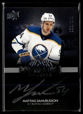 2021-22 SPx UD Black Lustrous Rookie Signatures Mattias Samuelsson Rookie Auto