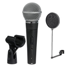 Shure SM58S Vocal Microphone with On/Off Switch  Pop Blocker
