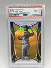 2023 Panini Chronicles Cade Horton Certified Mirror Gold /25 #9 POP 1 PSA 10 RC