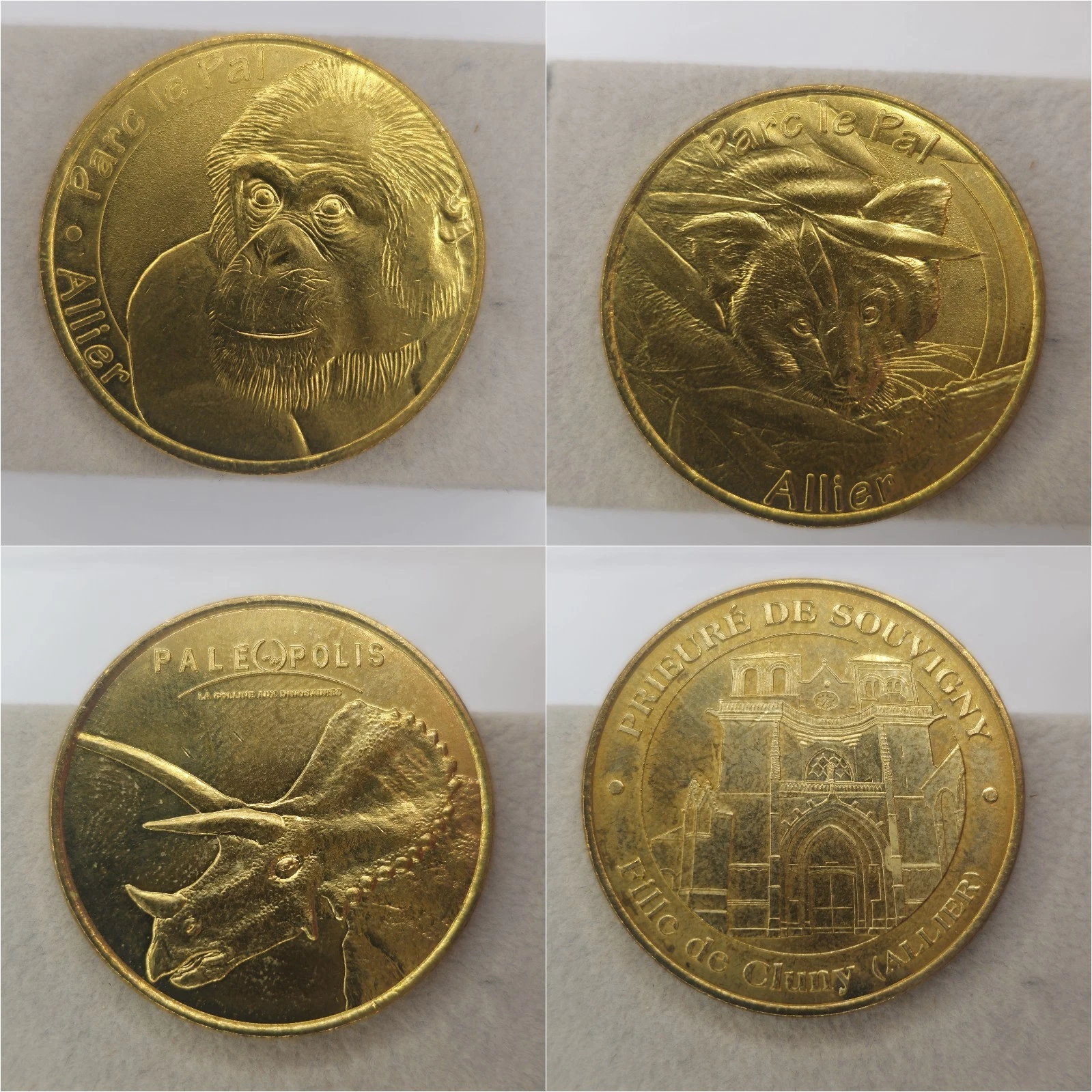 Allier 03 - Lot Jetons Touristiques Médailles Souvenirs Monnaie de Paris