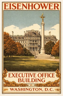   Eisenhower Executive Office Building Poster - 24x36  - 200gsm Paper ️