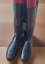 Think Stiefelette, Leder, braun, Gr. 39, Zier-Lederschnürung, Absatz ca. 4cm