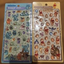 Genuine Monsters, Inc. & Winnie the Pooh Bonbon drop sticker set of 2