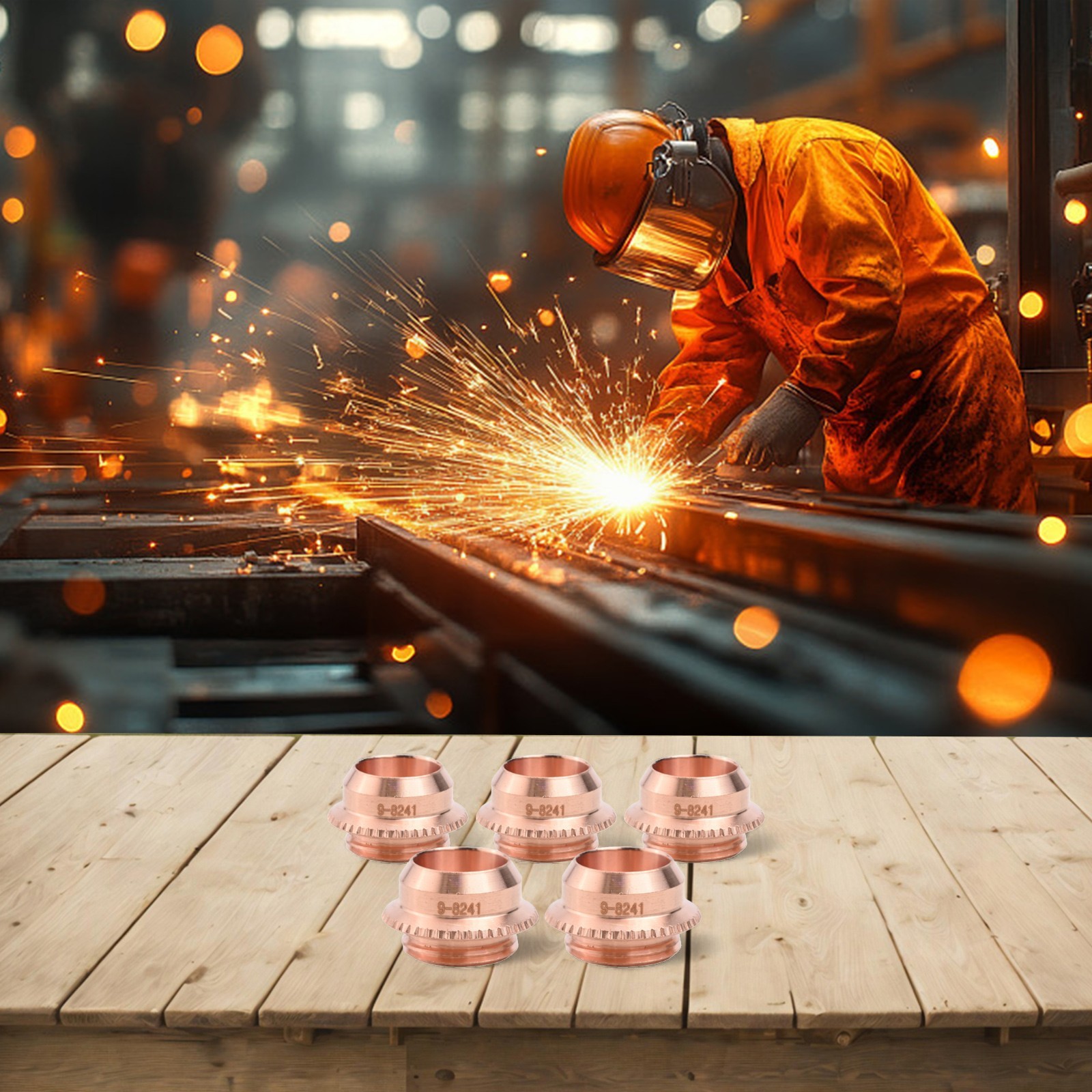 5pcs Gouging Shield Cap 9-8241 Fit Thermal Dynamics/100 Plasma Torch