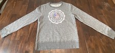 ABERCROMBIE KIDS Unisex 9/10 Crewneck Sweatshirt USA Graphic Print Moose Logo NY