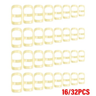 16/32 PCS Oval Finger Splints Trigger Finger Kit for Size 5,6,7,8,9,10,11,12 US