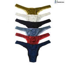 Womens Thong Panties Pure Silk 6 pairs in One Pack