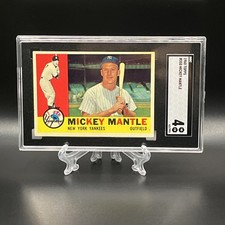 1960 Topps Baseball #350 - Mickey Mantle SGC 4 VG EX New York Yankees
