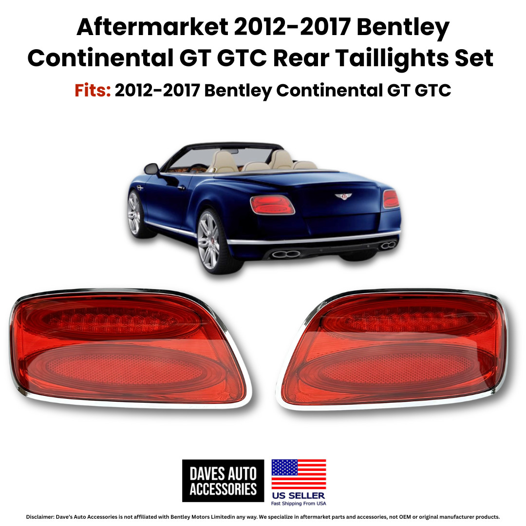 2012-2017 Bentley Continental GT GTC Rear Taillights Set Left Right