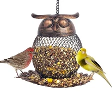 Outdoor Garden Wild Bird Feeder Hanging Feeders Heavy Duty Copper Metal Mesh