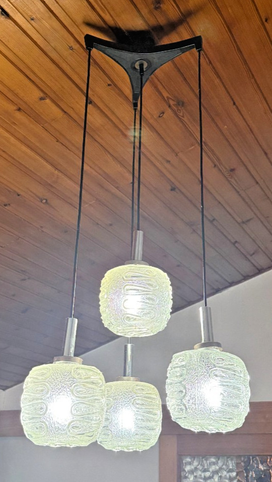 Vintage Four Shade Pendant Light Fitting