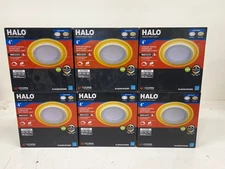 6PK Halo 4 in. White New Construction Integrated LED Recessed W/Night Light