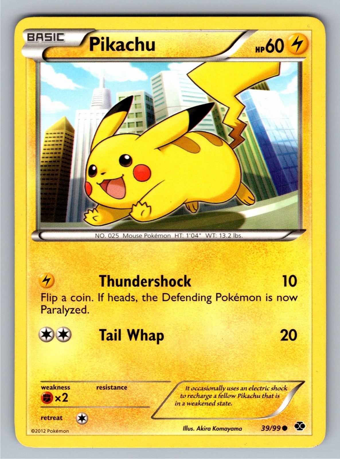 Pokemon TCG Pikachu 39/99 Next Destinies Regular MP