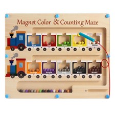 Magnetic Color and Number Maze Board for Kids - Montessori Learning Toy