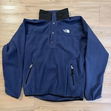 The North Face Men's Fleece Pullover Sweater Blue L Made in USA