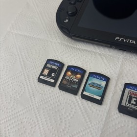 Sony PlayStation Vita Slim PS VITA PCH-2001 Black Tested W/ Games READ BELOW