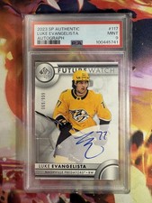 Luke Evangelista Future Watch Auto PSA 9 | 2023-24 SP Authentic #117