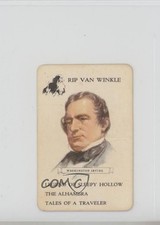 1960 Whitman Authors Card Game Mini Back Washington Irving (Rip Van Winkle) 0kb5