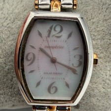 Ladies RICOH Monperier Solar Two Tone Mother of Pearl Dial Watch WORKS