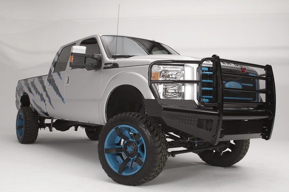 Черный стальной передний бампер Fab Fours FS99-S1660-1 Ranch с полной защитой решетки - Изображение 2 из 4