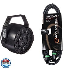 ADJ Products Mini-PAR-RGBW-LED and Accu Cable AC3PDMX15, DMX Stage Light Cabl
