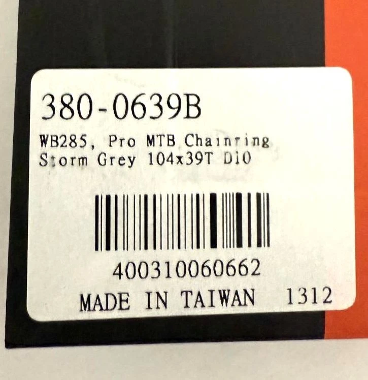 FSA Pro 104 BCD 104BCD 39 tooth Alloy MTB Chainring Grey WB285 380-0639B NEW - Image 3 of 4